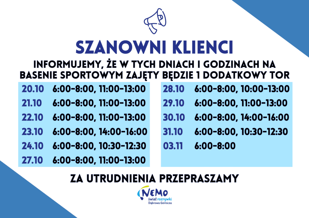 zajętość dodatkowego toru
