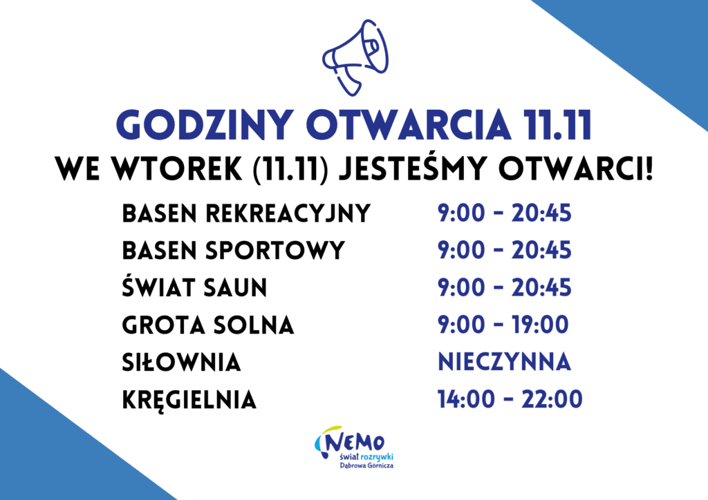 Godziny otwarcia 11.11