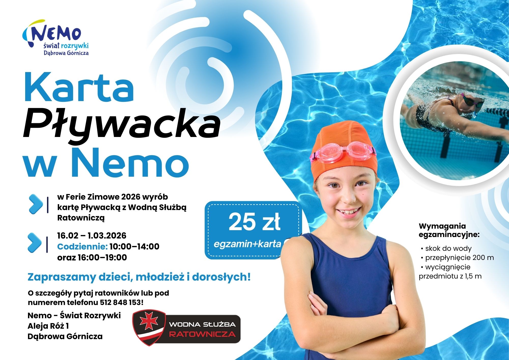 karta pływacka małe