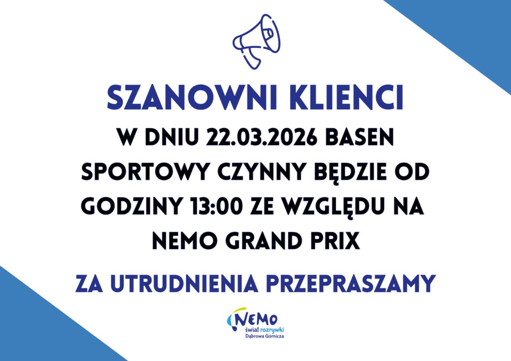 basen sportowy 22.03 czynny od 13