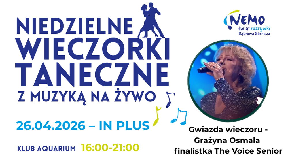 Wieczorek taneczny z Grażyną Osmalą 26.04.2026
